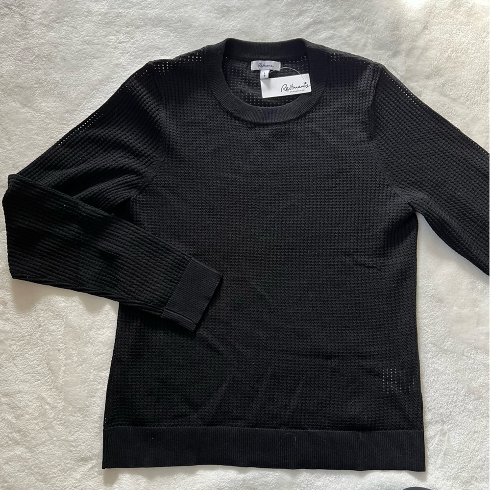 New Reitman’s Open Stitch Black Top